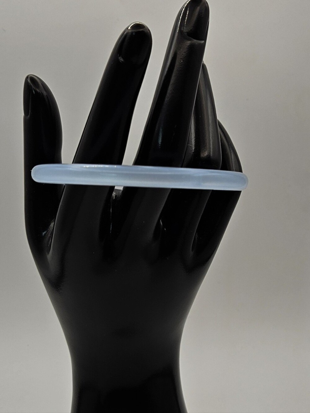 Light Blue Translucent Bangle Bracelet Resin Size 8